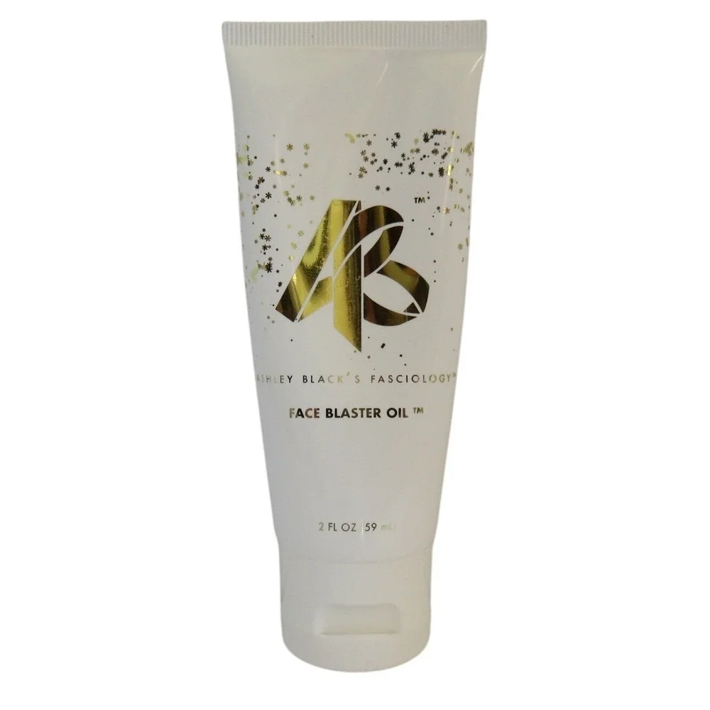 Ashley Black Fasciology Face Blaster Oil 2oz Facial Massage Glide Skincare Tube